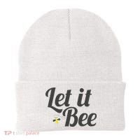 Let It Bee Funny Beehive Cute Beekeeping Gift Beanie thumb 0