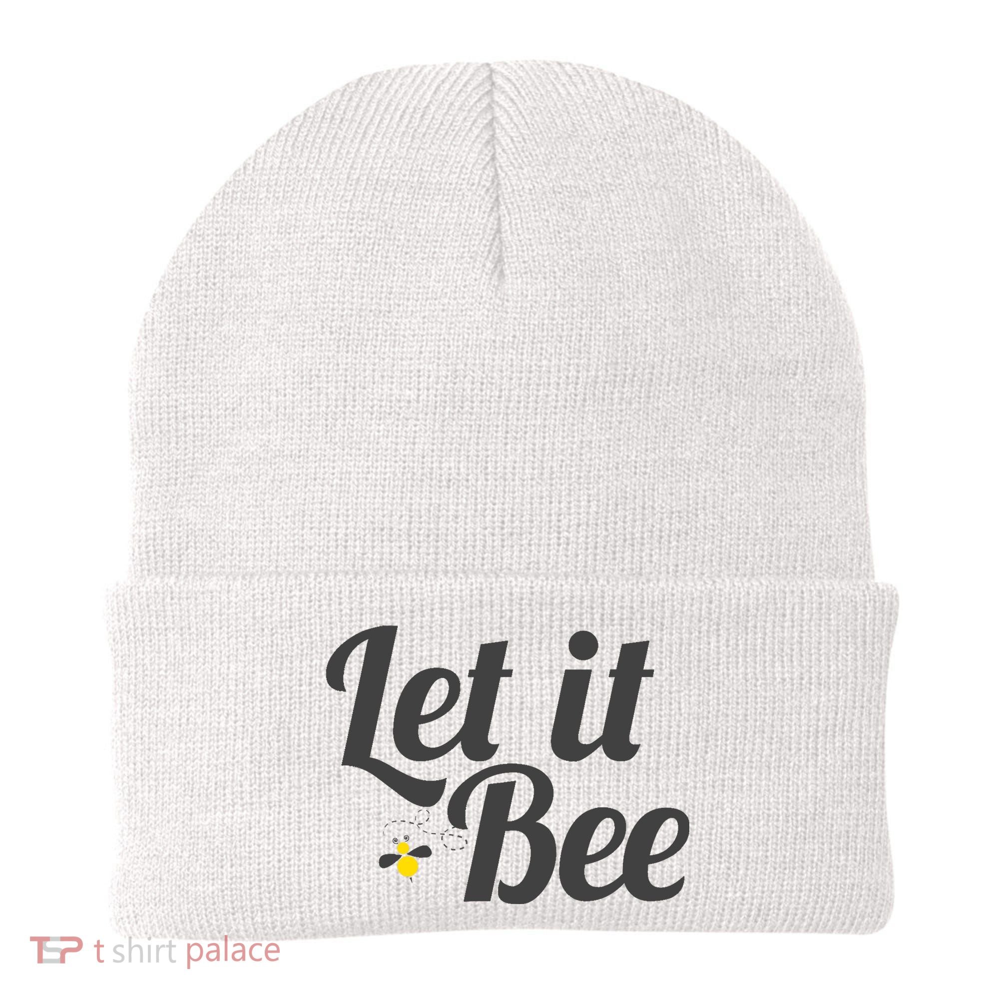 Let It Bee Funny Beehive Cute Beekeeping Gift Beanie