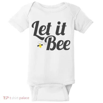 Let It Bee Funny Beehive Cute Beekeeping Gift Baby Bodysuit