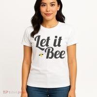 Let It Bee Funny Beehive Cute Beekeeping Gift Women's T-Shirt thumb 4