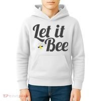 Let It Bee Funny Beehive Cute Beekeeping Gift Kids Hoodie thumb 4