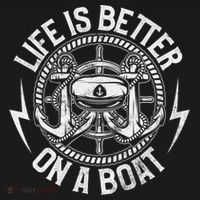 Life Is Better On A Boat Captain Boater Boating Anchor Great Gift Ornament thumb 1