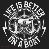 Life Is Better On A Boat Captain Boater Boating Anchor Great Gift Hat thumb 2