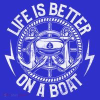 Life Is Better On A Boat Captain Boater Boating Anchor Great Gift Coaster thumb 2