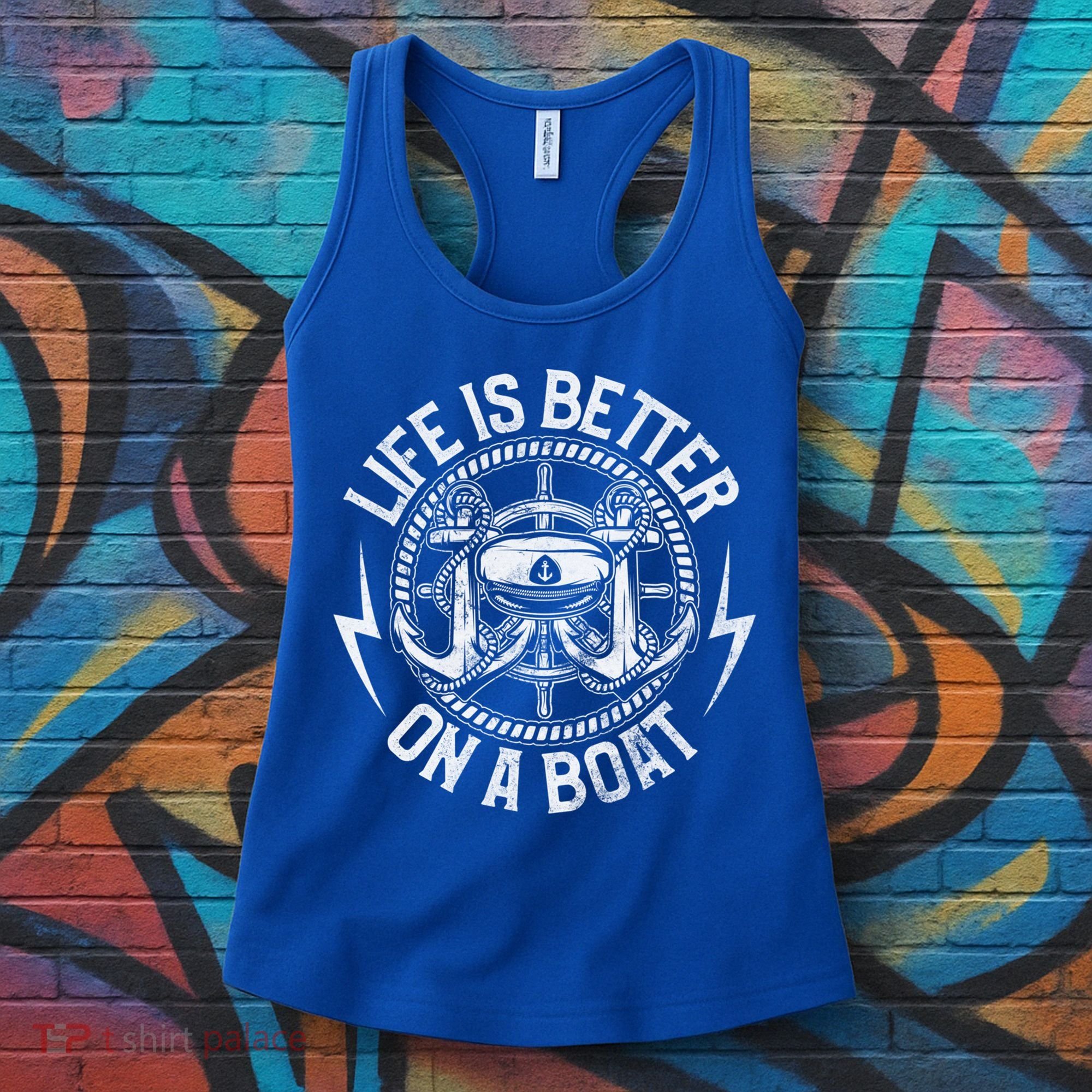 Life Is Better On A Boat Captain Boater Boating Anchor Great Gift Women's Tank Top
