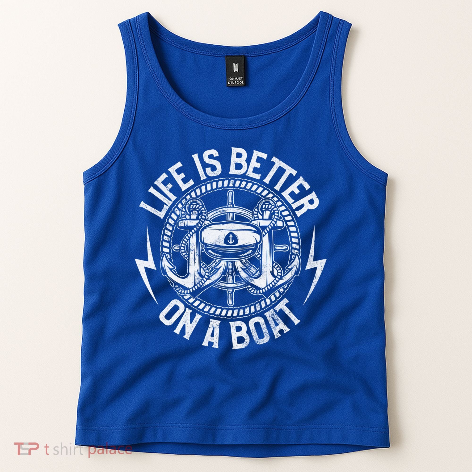 Life Is Better On A Boat Captain Boater Boating Anchor Great Gift Tank Top