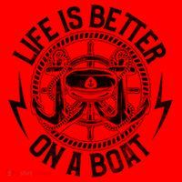 Life Is Better On A Boat Captain Boater Boating Anchor Great Gift Santa Hat thumb 1