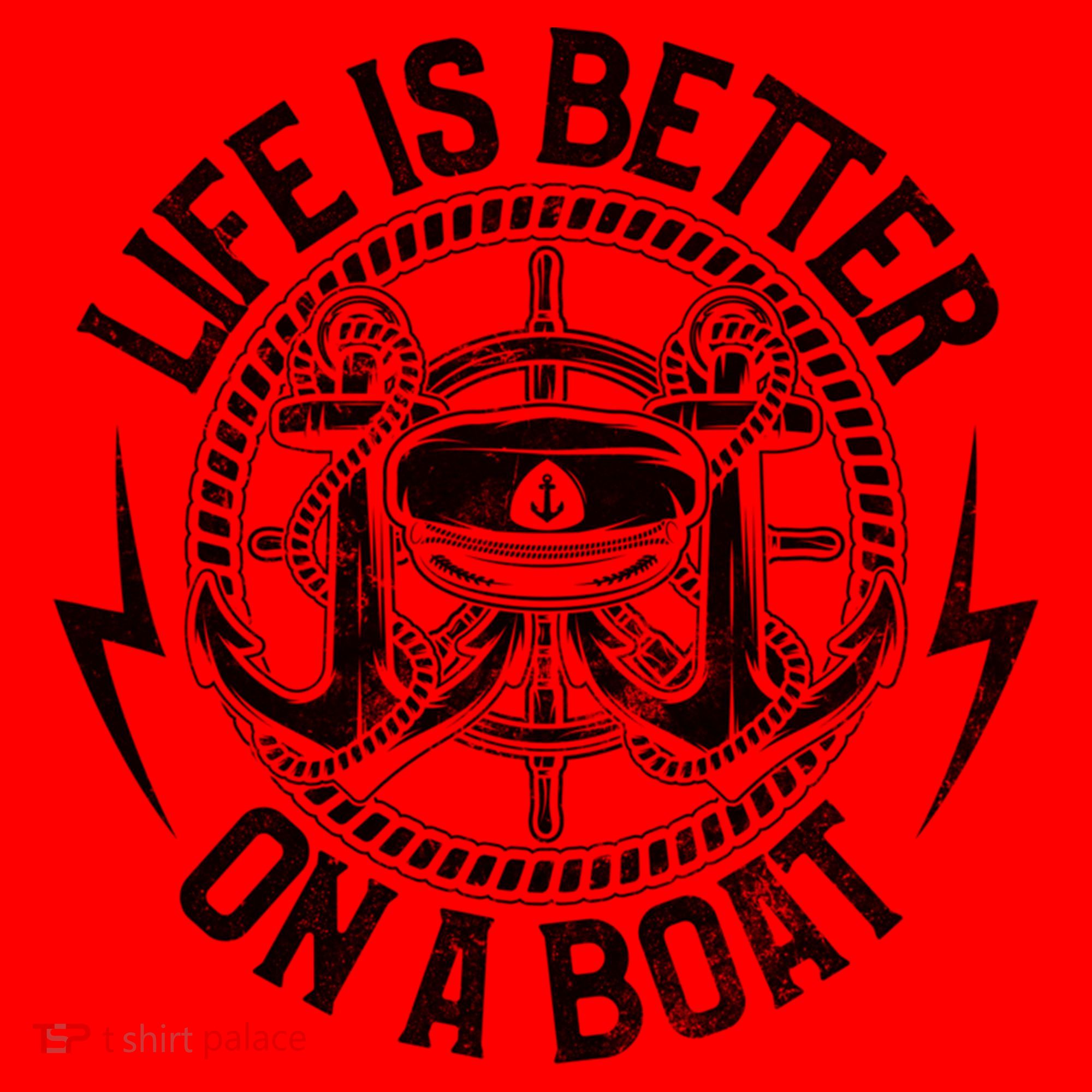 Life Is Better On A Boat Captain Boater Boating Anchor Great Gift Santa Hat