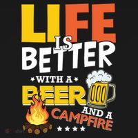 Life Is Better With A Beer And A Campfire Gift For Beer Day Pajama Set thumb 2