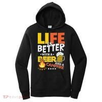 Life Is Better With A Beer And A Campfire Gift For Beer Day Women's Hoodie thumb 0