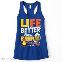 Life Is Better With A Beer And A Campfire Gift For Beer Day Women's Tank Top thumb 0