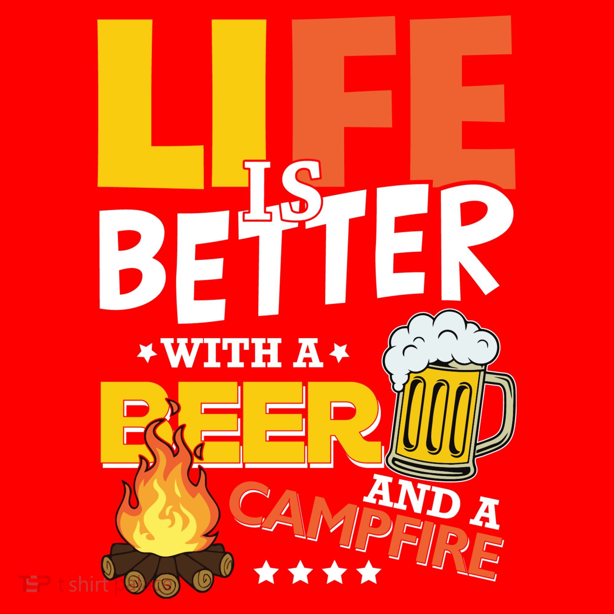 Life Is Better With A Beer And A Campfire Gift For Beer Day Santa Hat