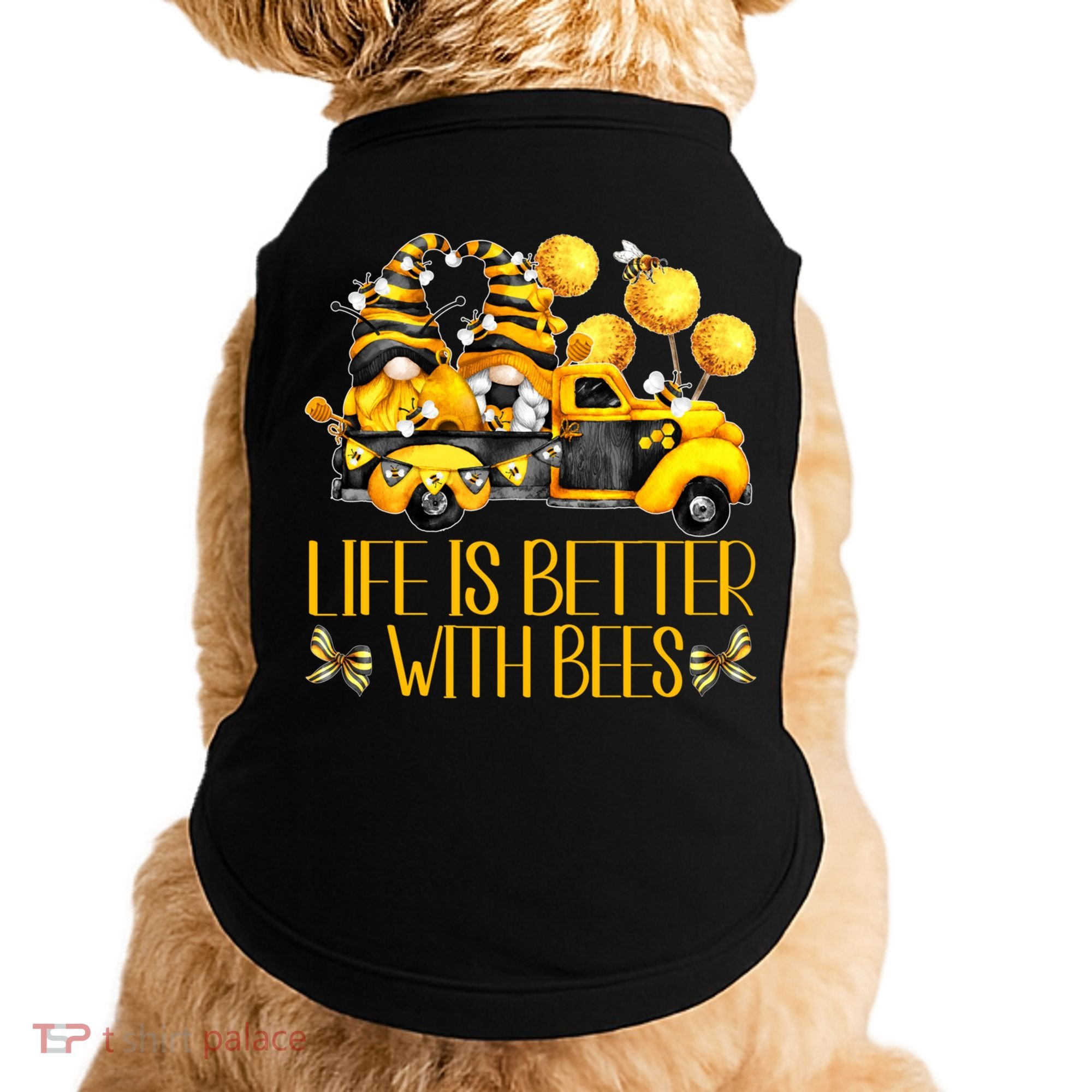 Life Is Better With Bees For Beekeeper Honey Bee Gnome Cute Gift Doggie Tank