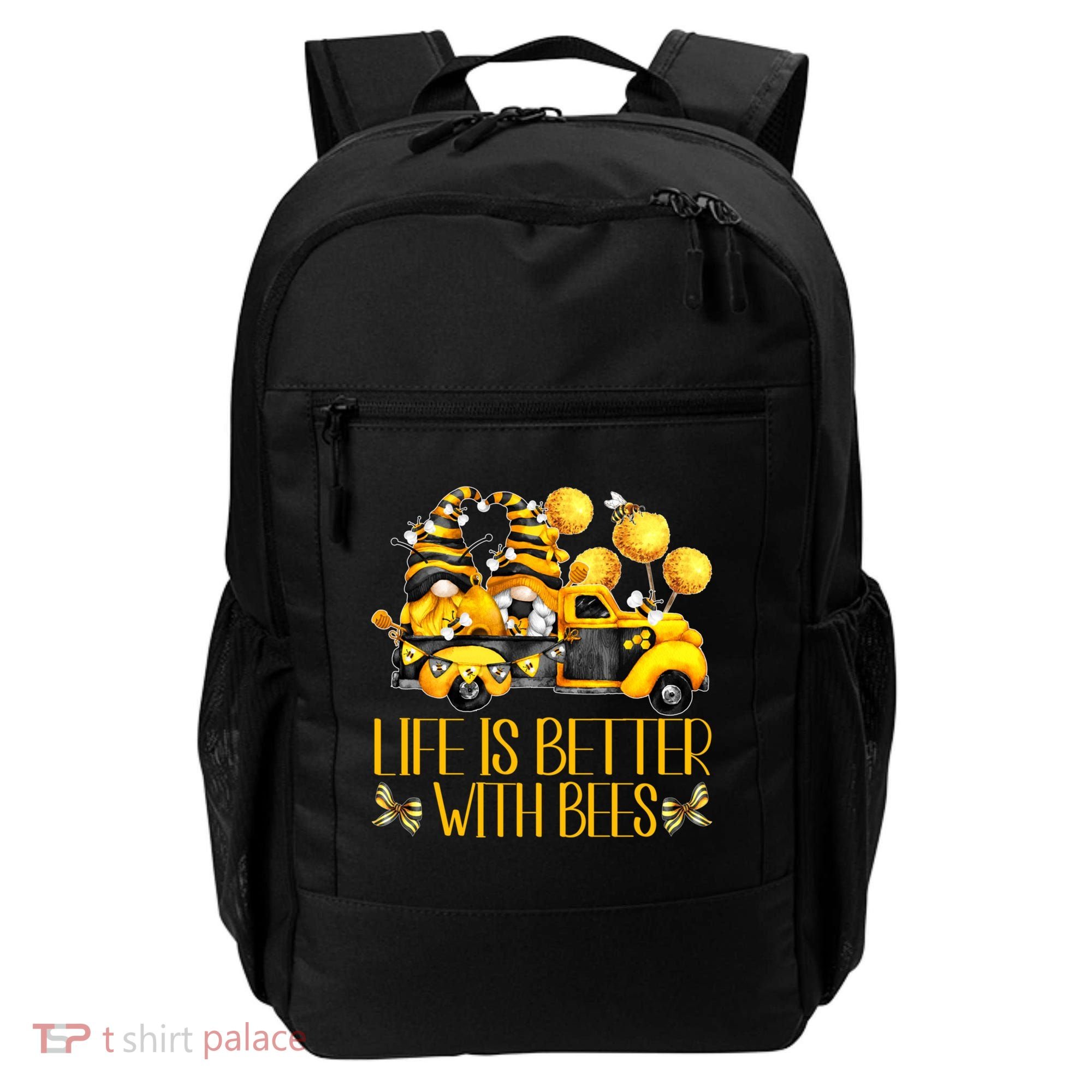Life Is Better With Bees For Beekeeper Honey Bee Gnome Cute Gift Backpack