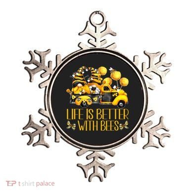 Life Is Better With Bees For Beekeeper Honey Bee Gnome Cute Gift Ornament