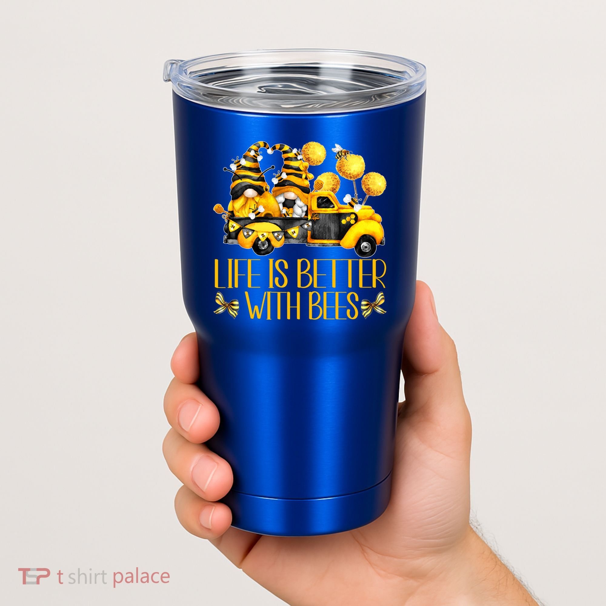 Life Is Better With Bees For Beekeeper Honey Bee Gnome Cute Gift Tumbler