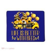 Life Is Better With Bees For Beekeeper Honey Bee Gnome Cute Gift Mousepad thumb 0