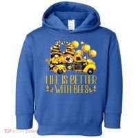 Life Is Better With Bees For Beekeeper Honey Bee Gnome Cute Gift Toddler Hoodie thumb 0