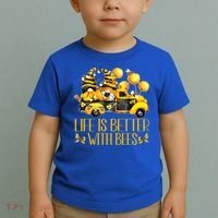 Life Is Better With Bees For Beekeeper Honey Bee Gnome Cute Gift Toddler T-Shirt thumb 2