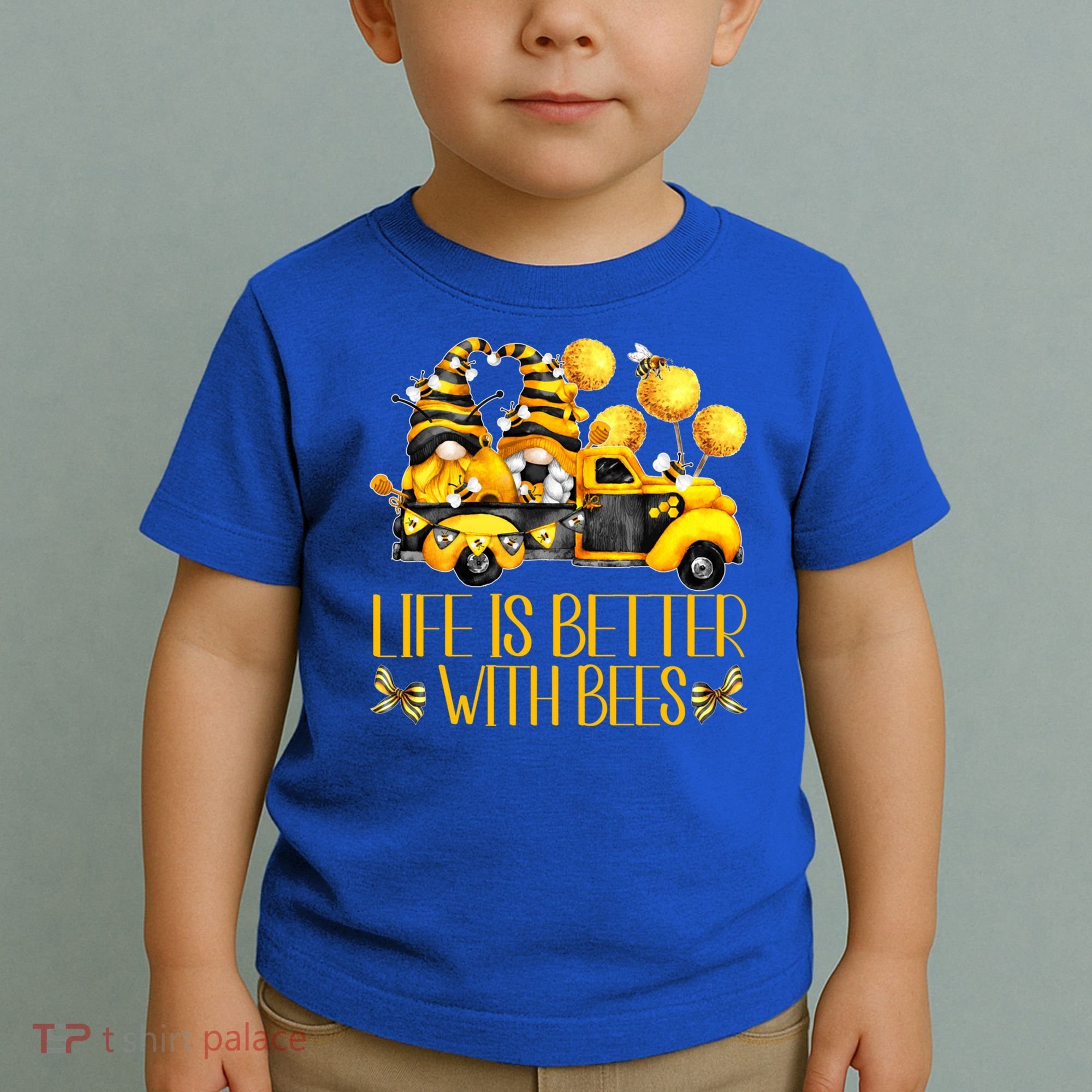 Life Is Better With Bees For Beekeeper Honey Bee Gnome Cute Gift Toddler T-Shirt
