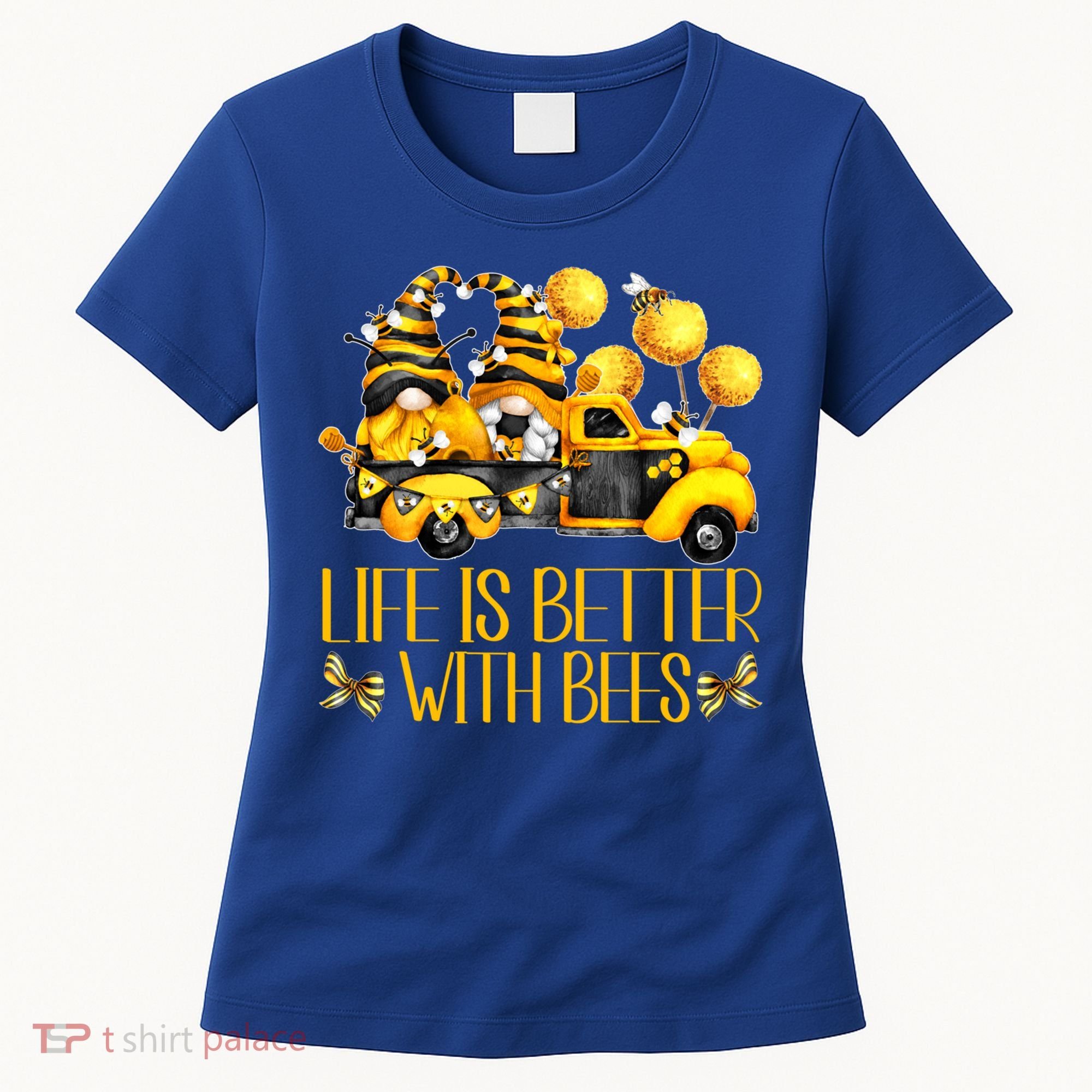 Life Is Better With Bees For Beekeeper Honey Bee Gnome Cute Gift Women's T-Shirt