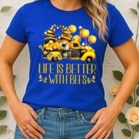 Life Is Better With Bees For Beekeeper Honey Bee Gnome Cute Gift Women's T-Shirt thumb 2