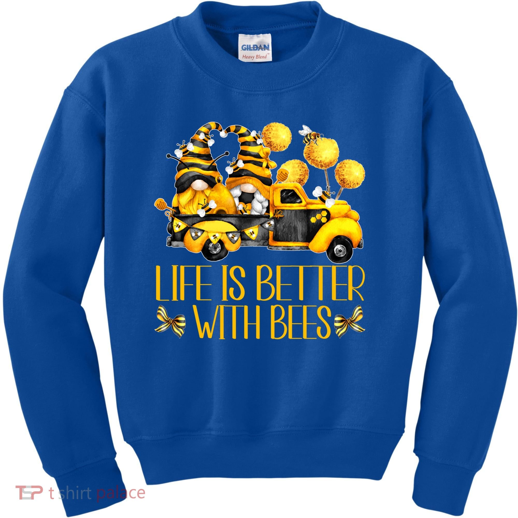 Life Is Better With Bees For Beekeeper Honey Bee Gnome Cute Gift Kids Sweatshirt