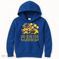 Life Is Better With Bees For Beekeeper Honey Bee Gnome Cute Gift Kids Hoodie thumb 0