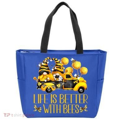 Life Is Better With Bees For Beekeeper Honey Bee Gnome Cute Gift Tote Bag