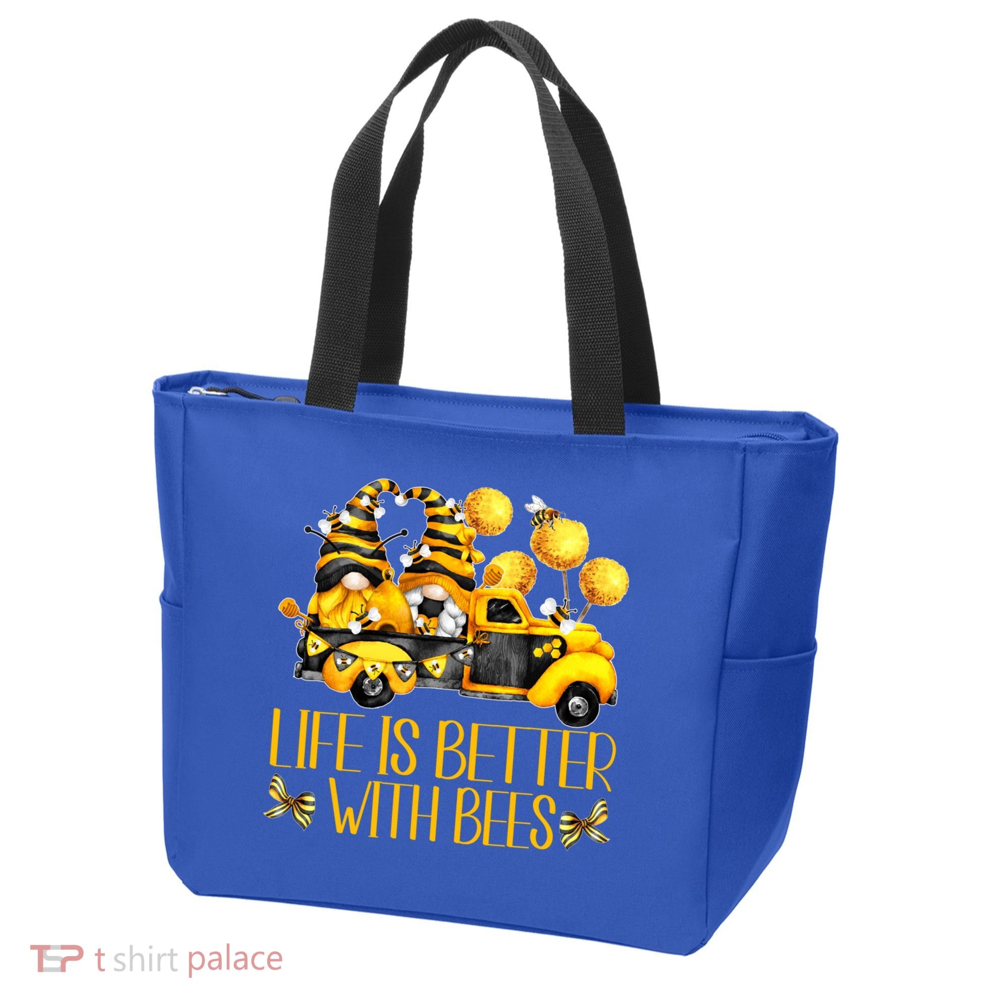 Life Is Better With Bees For Beekeeper Honey Bee Gnome Cute Gift Tote Bag