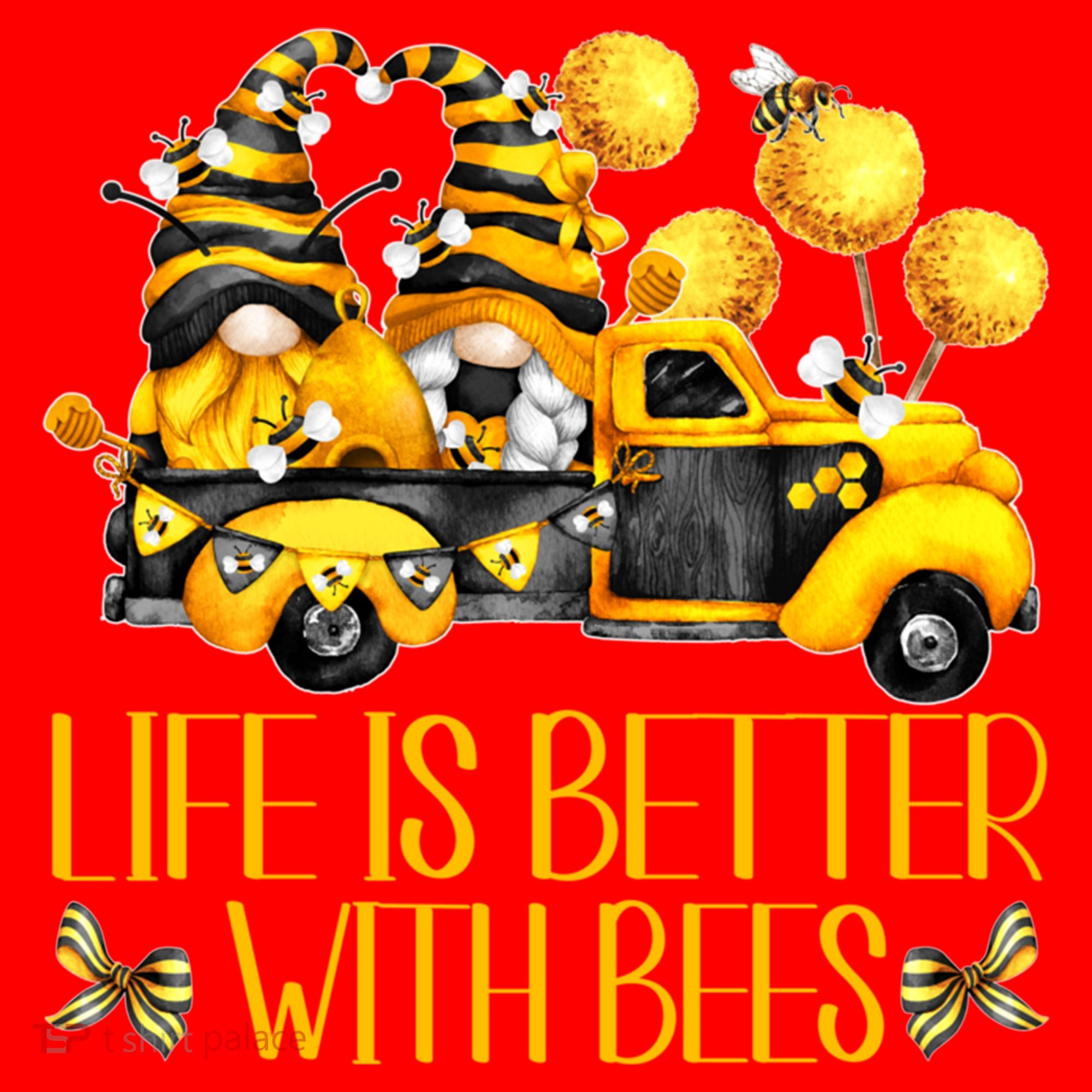 Life Is Better With Bees For Beekeeper Honey Bee Gnome Cute Gift Santa Hat