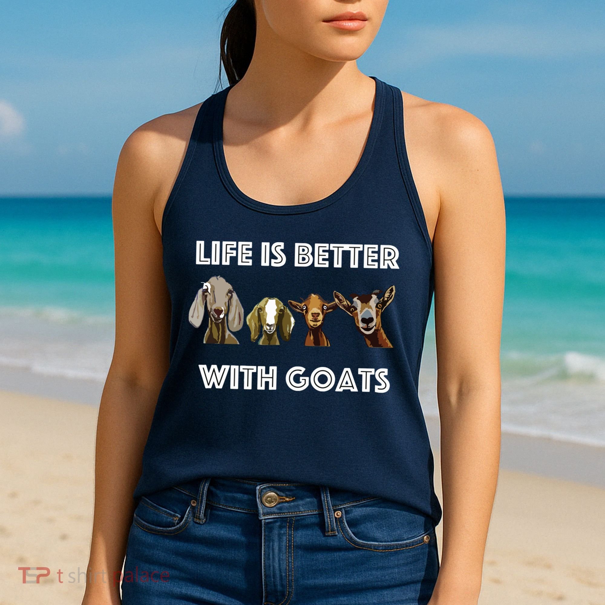 Life Is Better With Goats Goat Lover Women's Tank Top