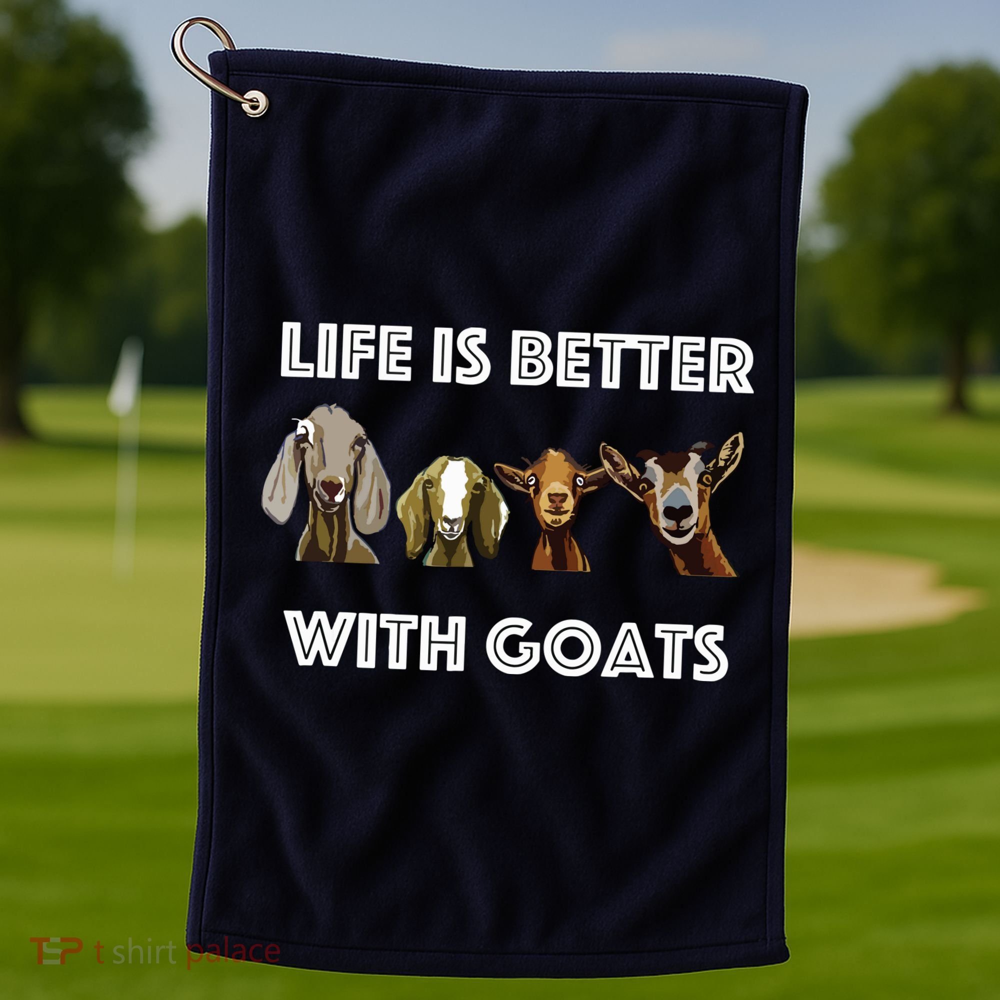 Life Is Better With Goats Goat Lover Golf Towel