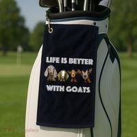 Life Is Better With Goats Goat Lover Golf Towel thumb 2