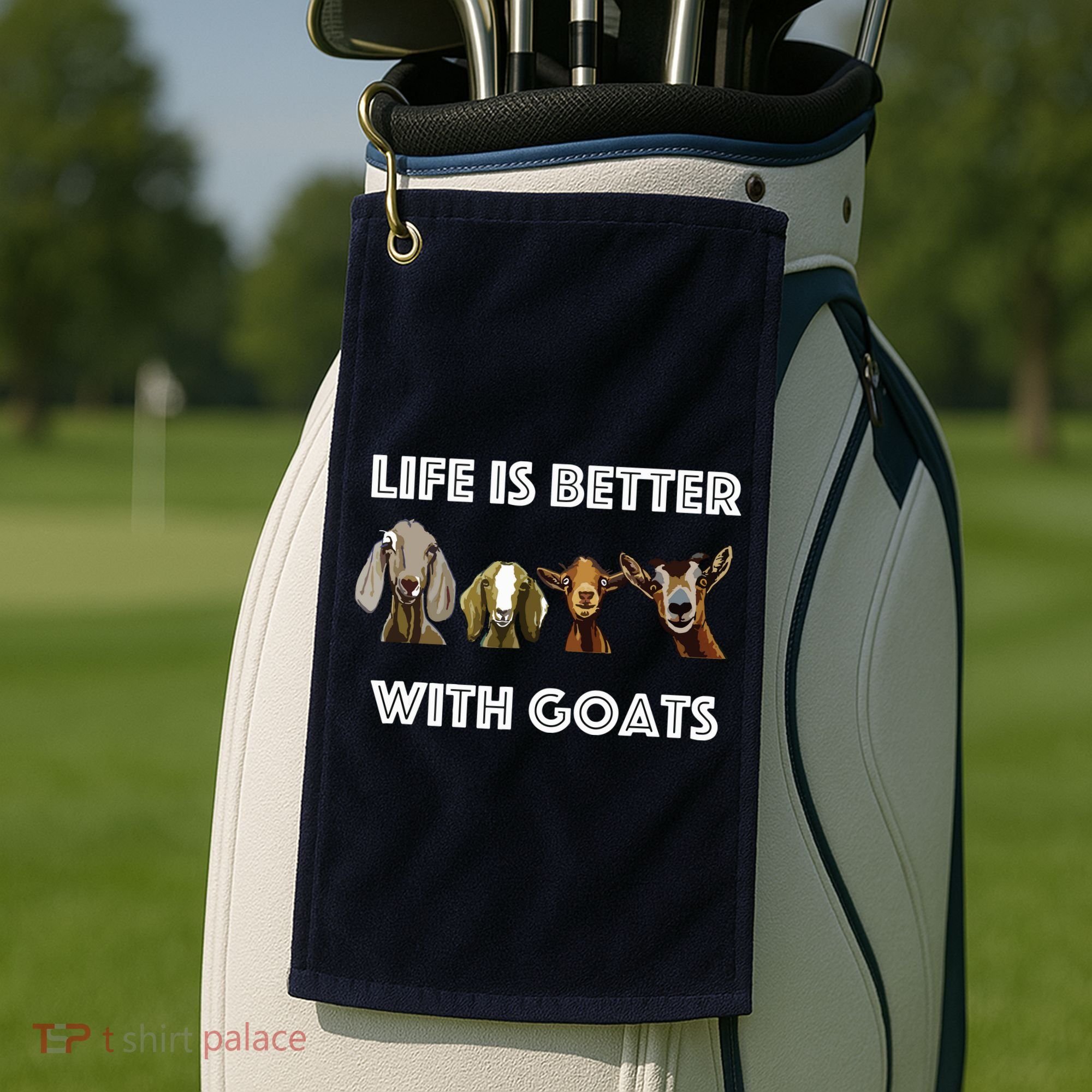 Life Is Better With Goats Goat Lover Golf Towel