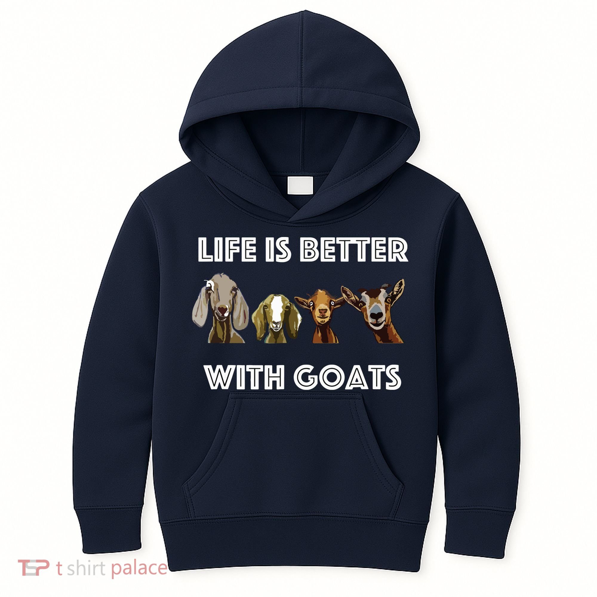 Life Is Better With Goats Goat Lover Kids Hoodie