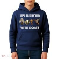 Life Is Better With Goats Goat Lover Kids Hoodie thumb 4