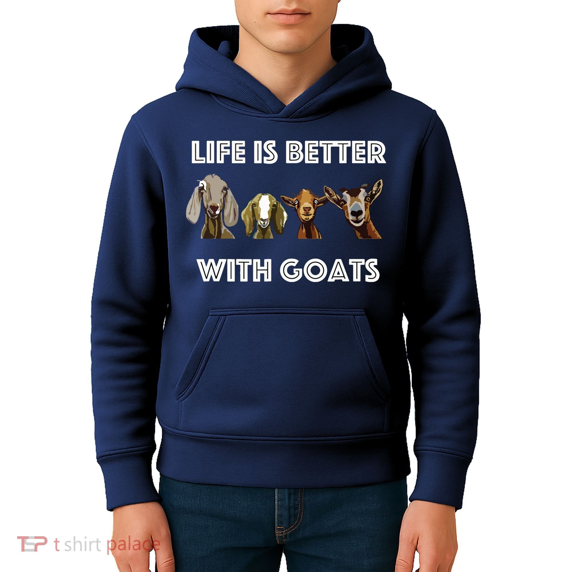 Life Is Better With Goats Goat Lover Kids Hoodie