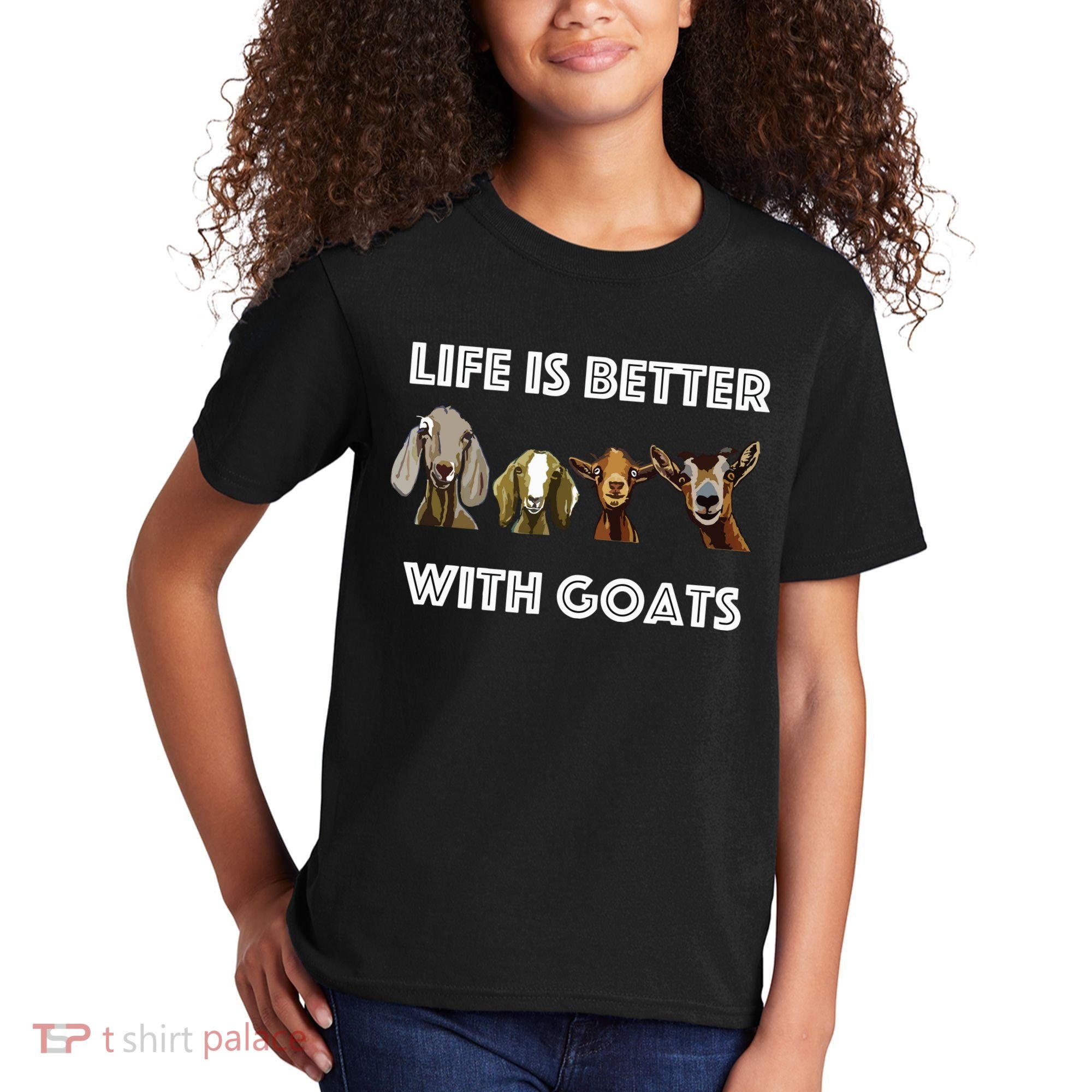 Life Is Better With Goats Goat Lover Kids T-Shirt