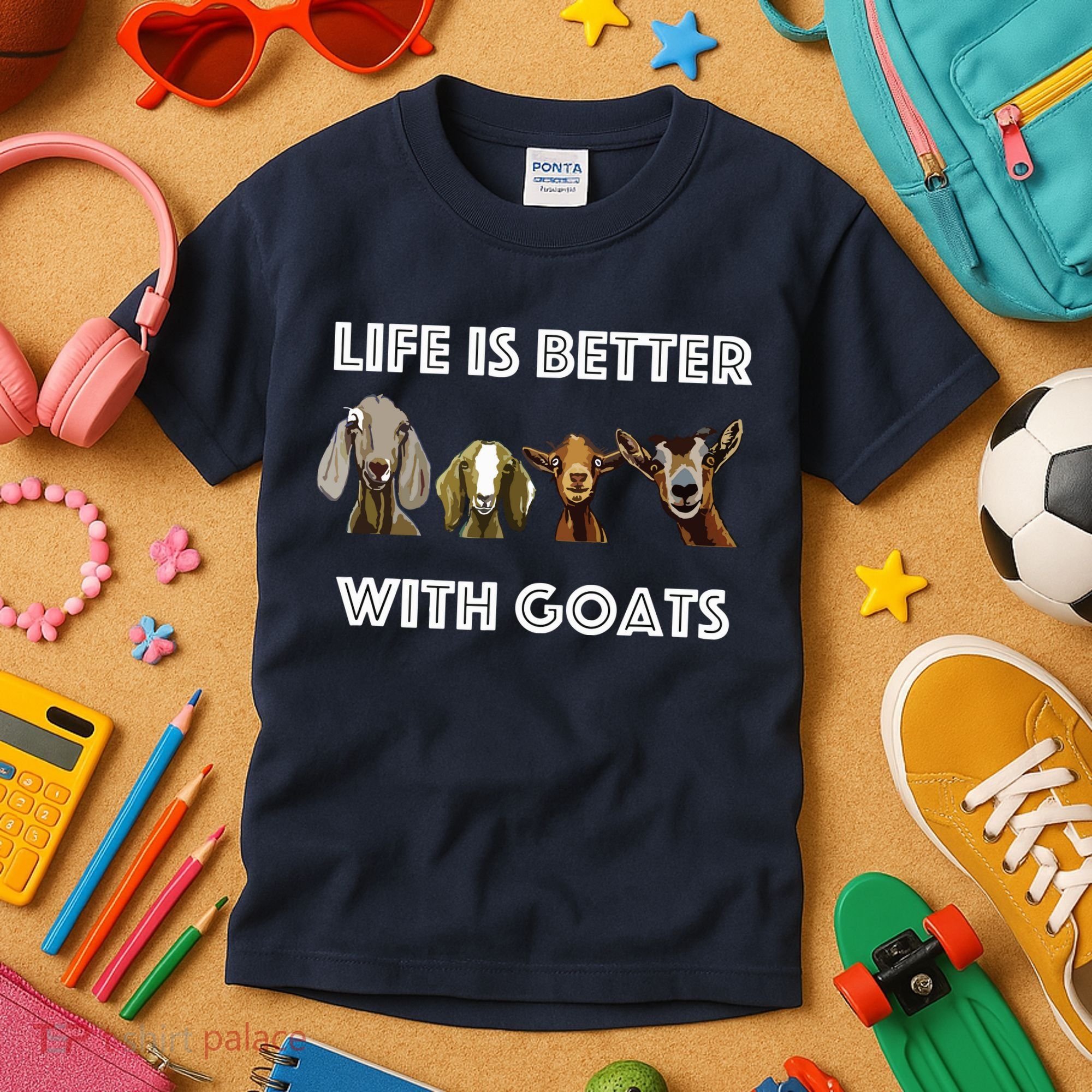 Life Is Better With Goats Goat Lover Kids T-Shirt