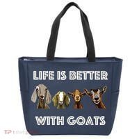 Life Is Better With Goats Goat Lover Tote Bag thumb 0
