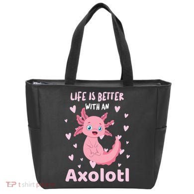 Life Is Better With An Axolotl Cute Kawaii Design Tote Bag