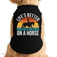 Life Is Better On A Horse Riding Gift Doggie Tank thumb 0