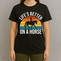 Life Is Better On A Horse Riding Gift T-Shirt thumb 4