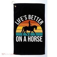 Life Is Better On A Horse Riding Gift Golf Towel thumb 0