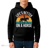 Life Is Better On A Horse Riding Gift Kids Hoodie thumb 4