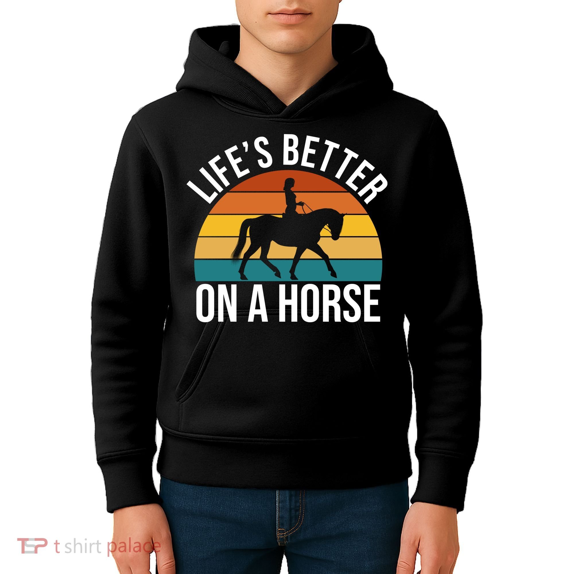 Life Is Better On A Horse Riding Gift Kids Hoodie