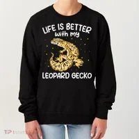 Life Is Better With My Leopard Gecko Funny Women's Sweatshirt thumb 0