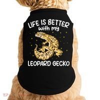 Life Is Better With My Leopard Gecko Funny Doggie Tank thumb 0