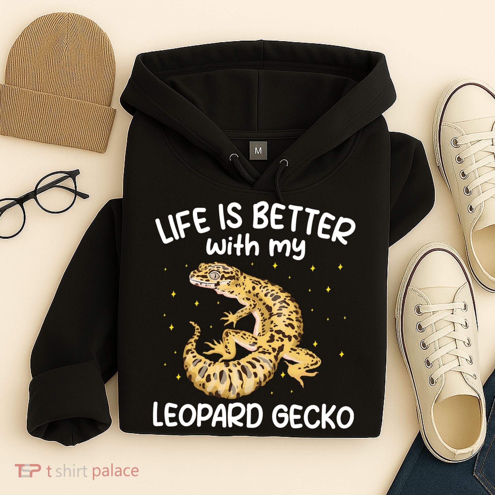 Life Is Better With My Leopard Gecko Funny Hoodie